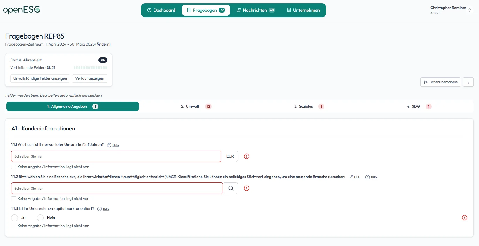 Standard openESG Design